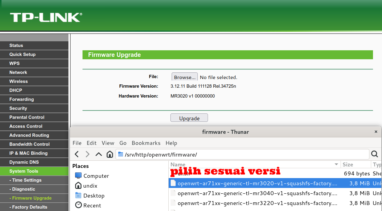 flashing firmware openwrt