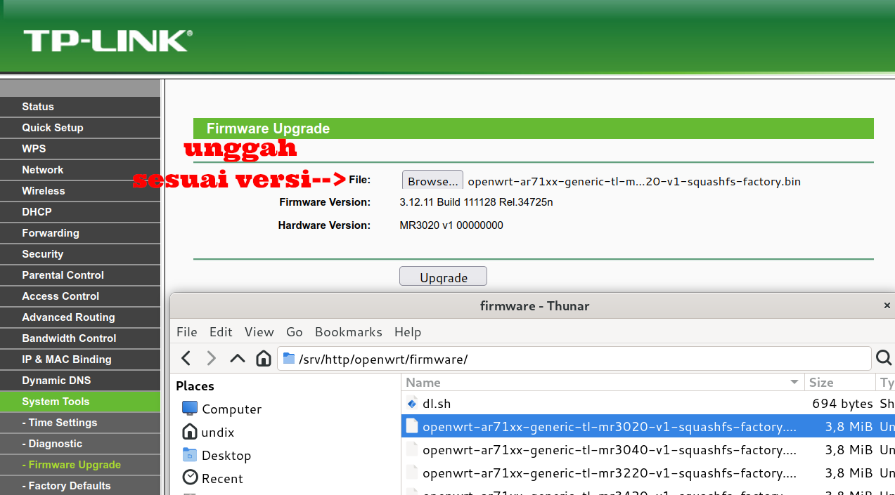 flashing firmware openwrt