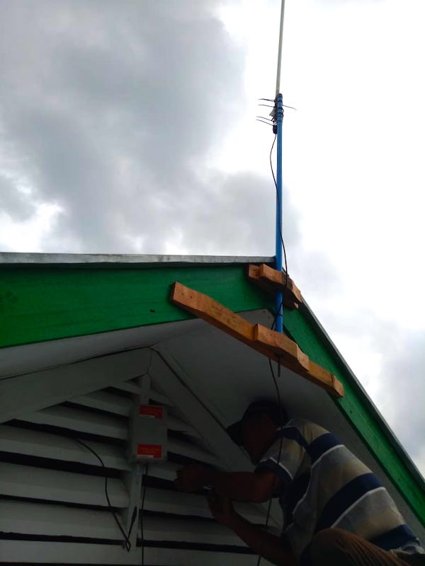 Installation of the transmitter server box